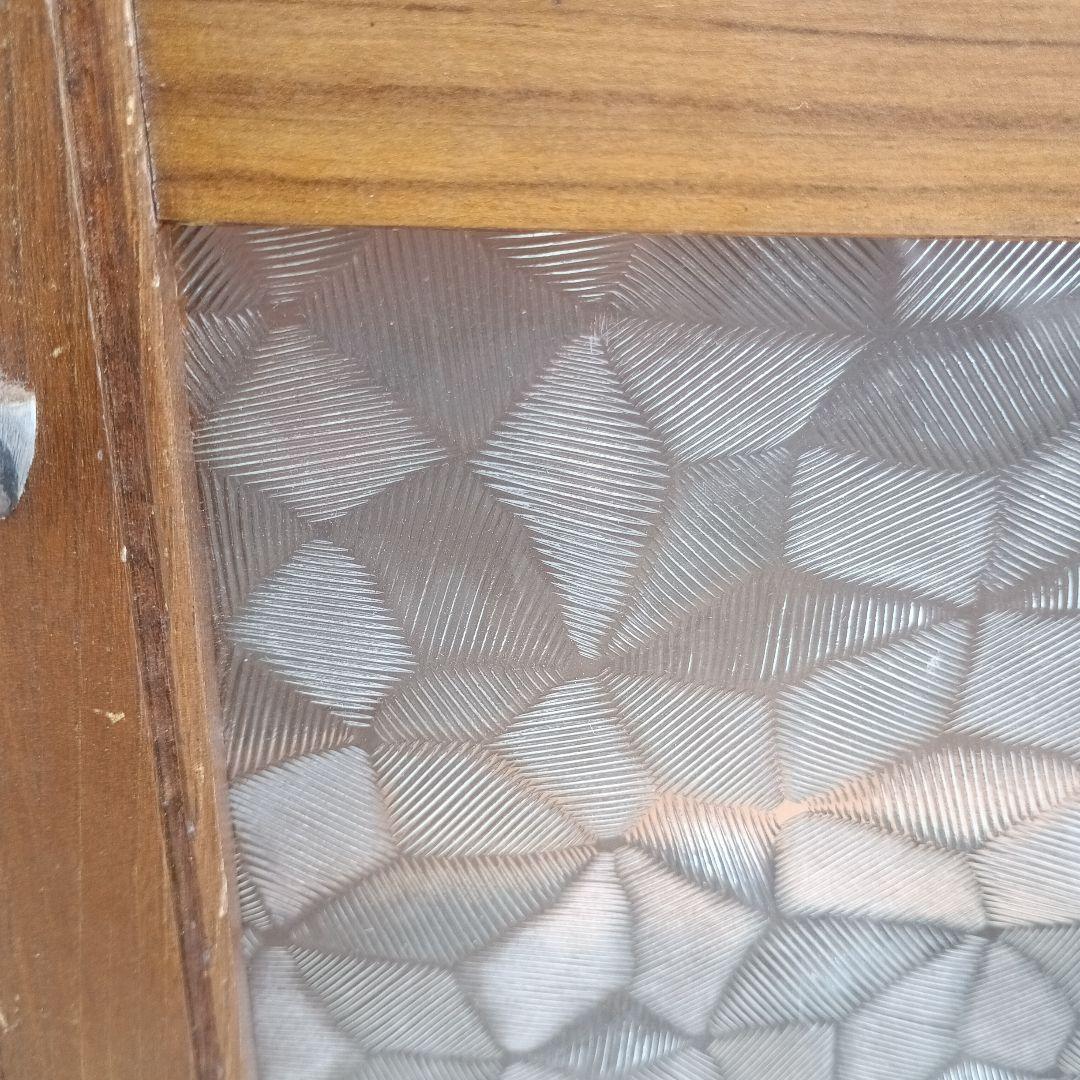 3078）昭和レトロ　昭和型ガラス入り　飾り棚 アンティーク