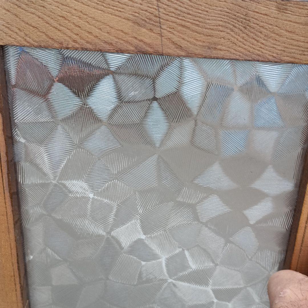 3078）昭和レトロ　昭和型ガラス入り　飾り棚 アンティーク