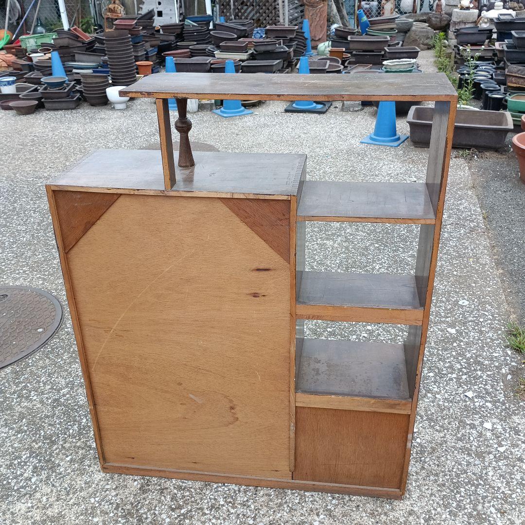 3078）昭和レトロ　昭和型ガラス入り　飾り棚 アンティーク