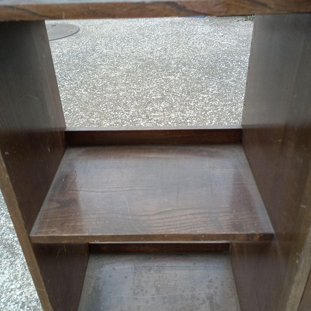 3078）昭和レトロ　昭和型ガラス入り　飾り棚 アンティーク