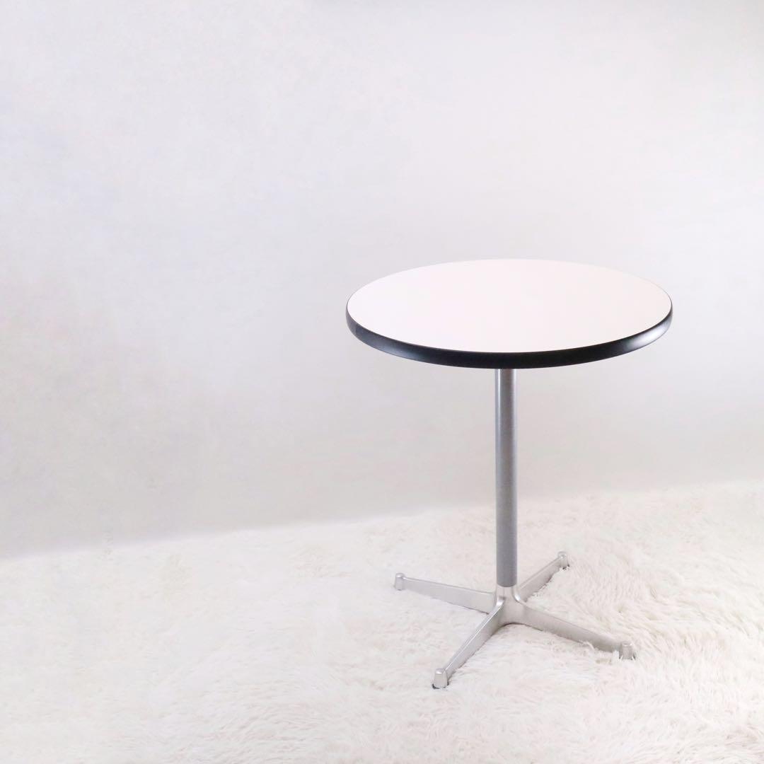 カフェテーブル 円形 丸テーブル ダイニングテーブル 一本脚 シンプル モダン