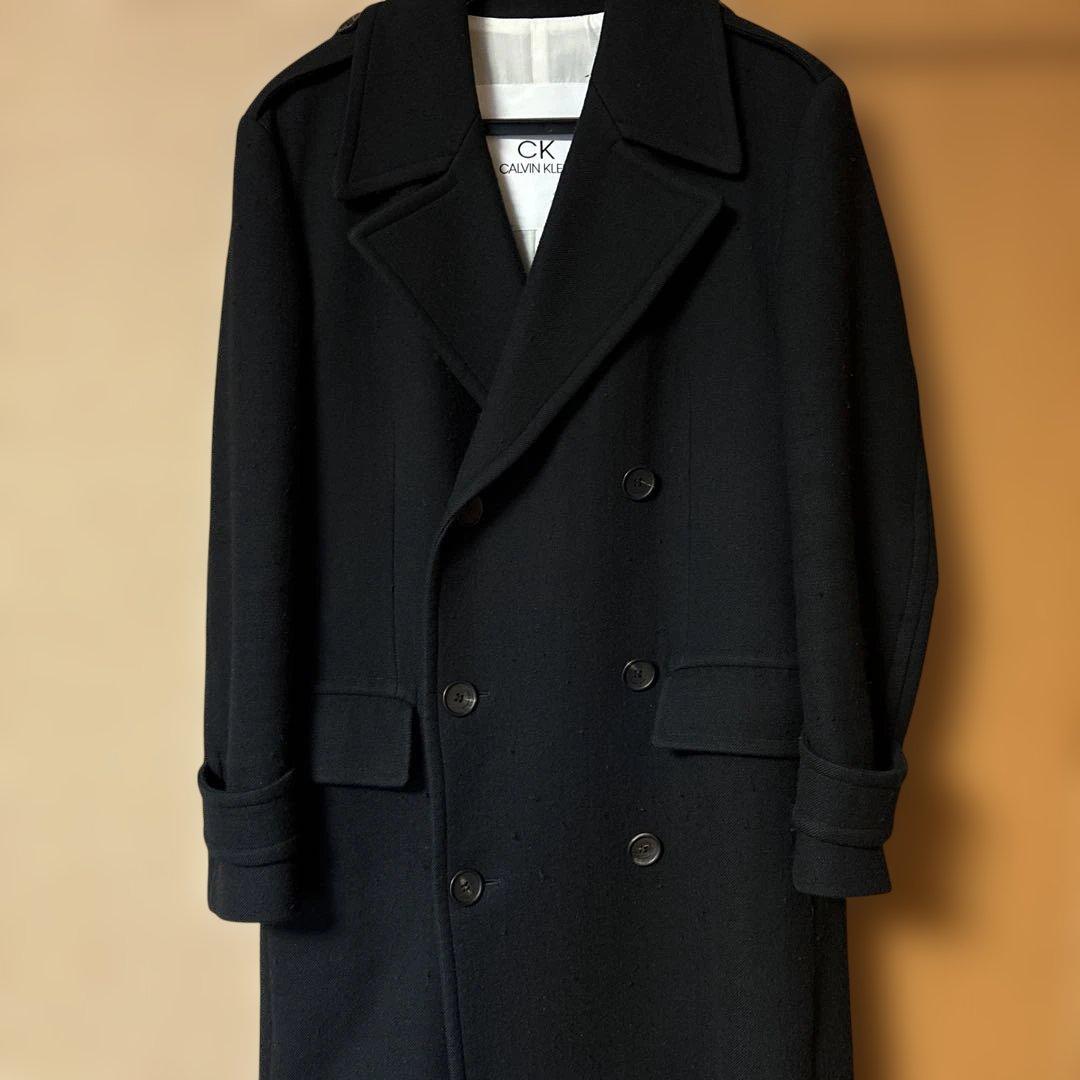  ブラック ダブルブレストコート