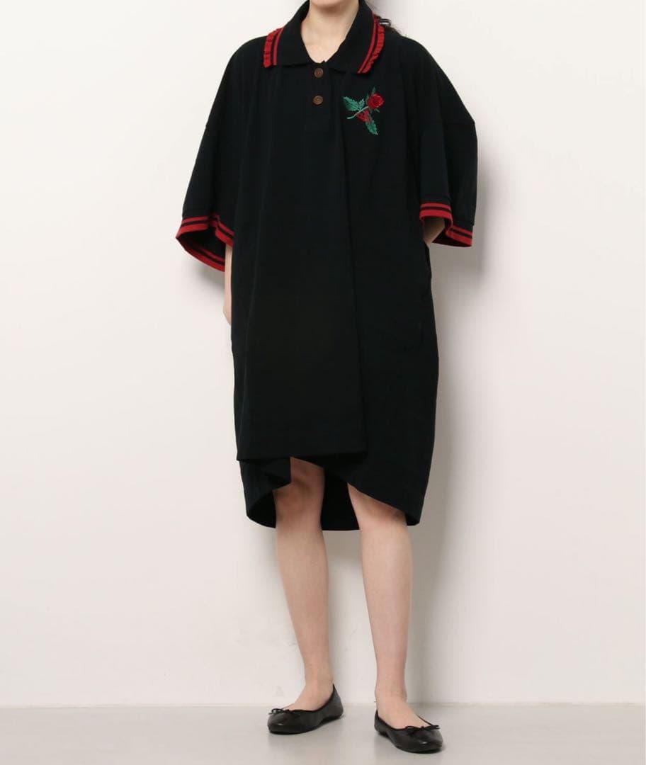 Vivienne Westwood 薔薇オーブ刺繍　フリルポロワンピース