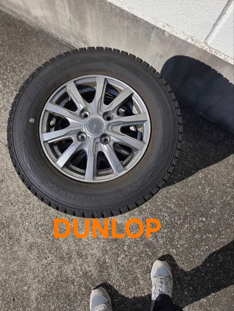 取引A 軽スタッドレス145_80R12ダンロップ WM SV01ホイール付２本