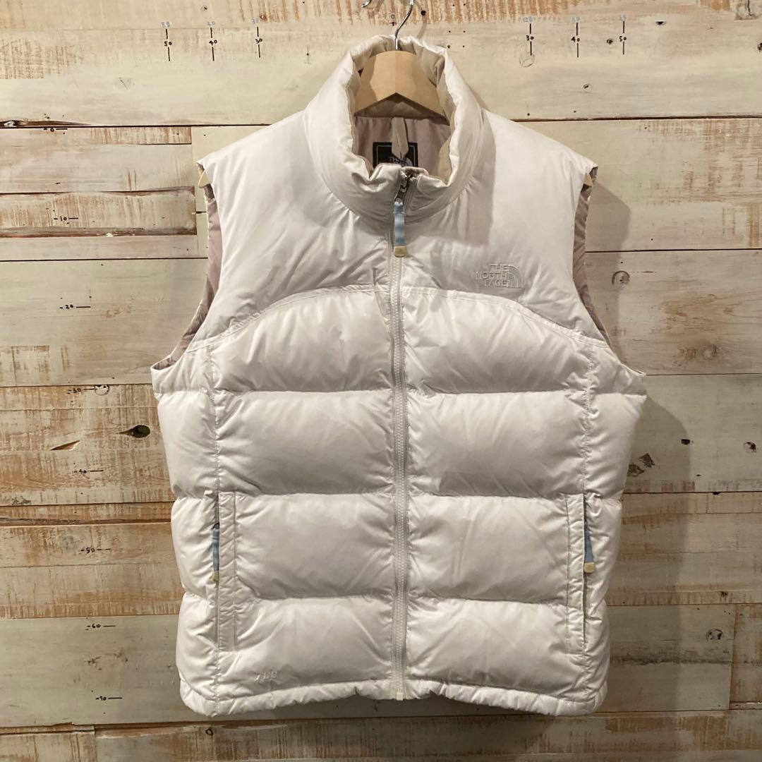 THE NORTH FACE 700フィル ダウンベスト 白 ホワイト ヌプシ
