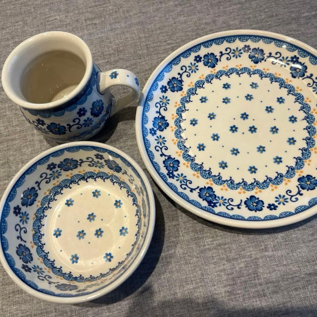 モカ　ツェラミカ　アルティスティッチナ 食器セット 青い花柄