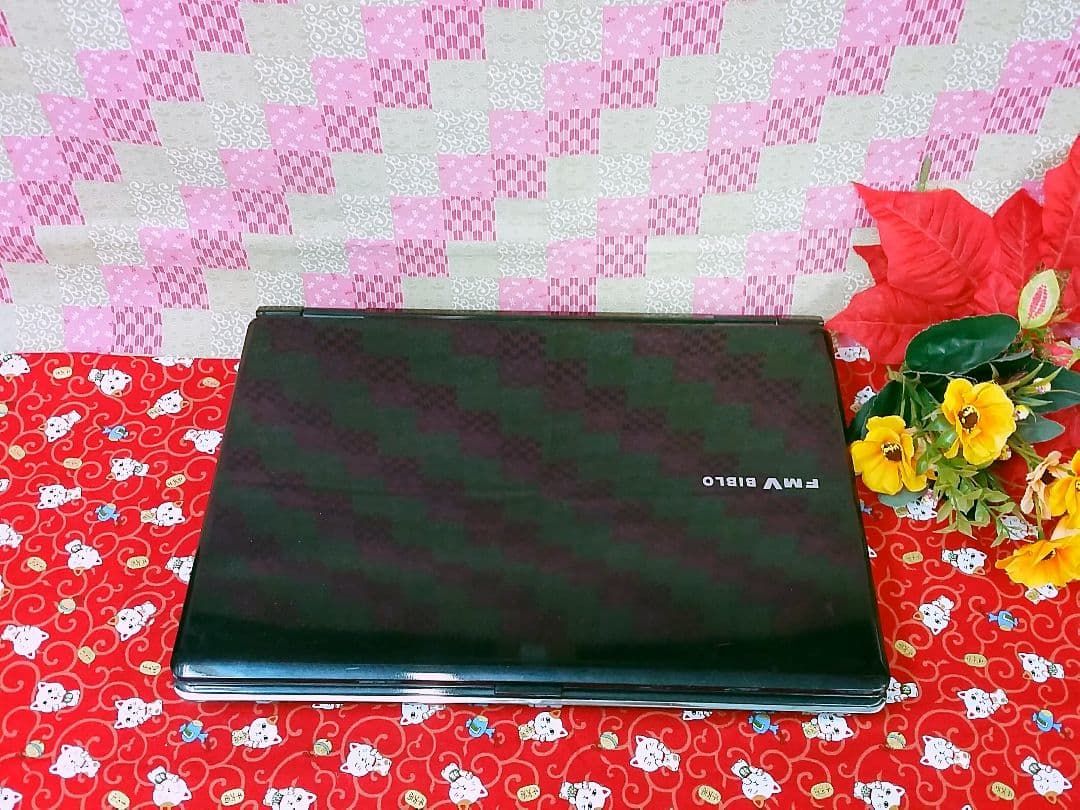 富士通 PC HDD大容量320GBを搭載！ブラックノートパソコン!Win10