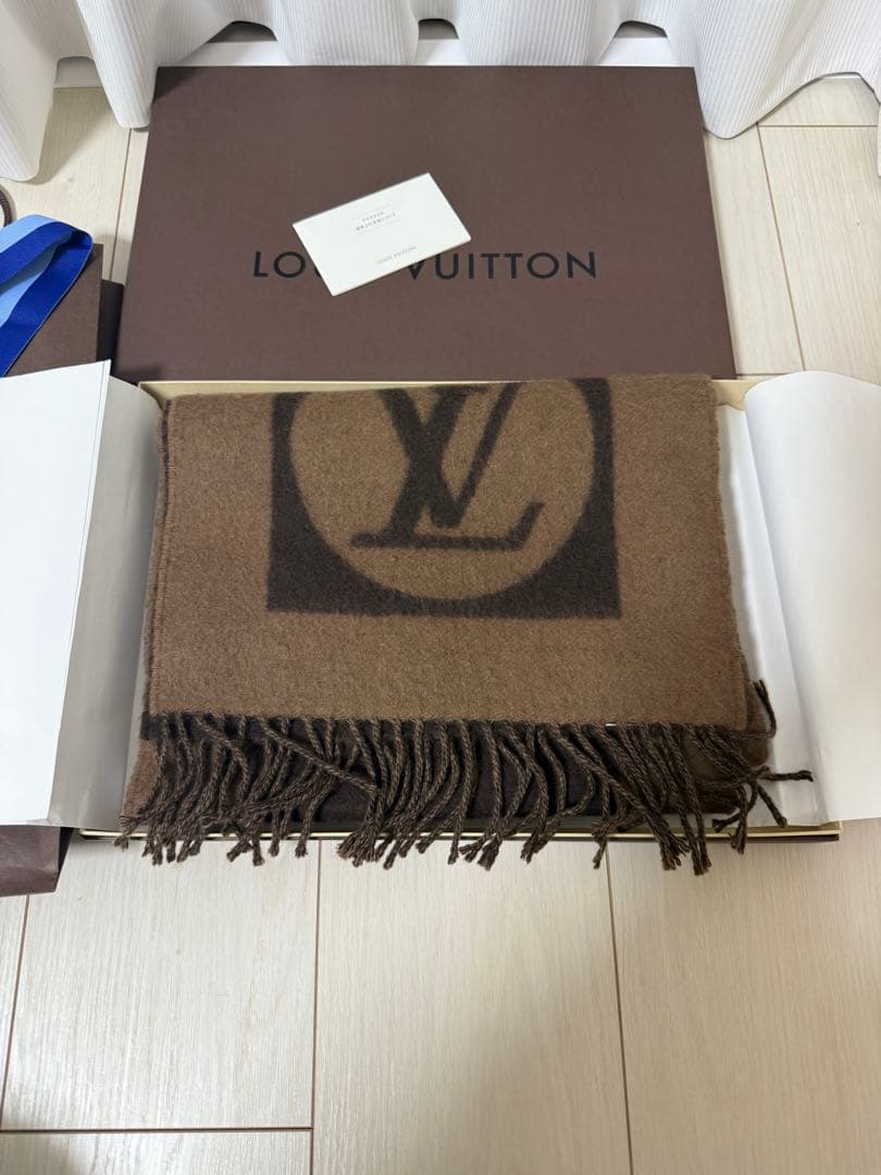 Louis Vuitton マフラー ブラウン ブラック