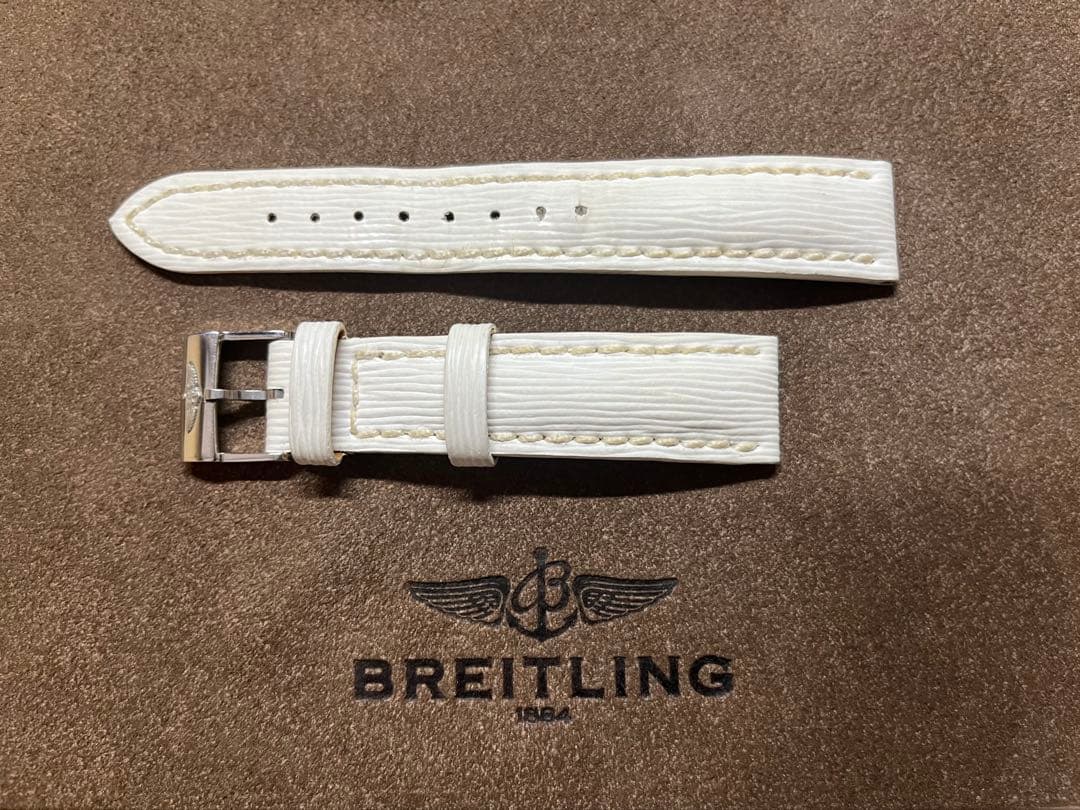 BREITLING ホワイトレザーベルト 236X