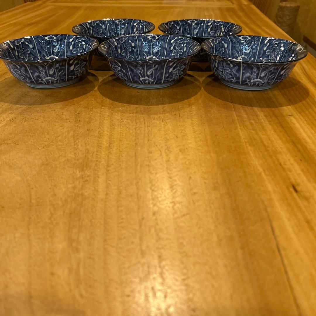 福泉窯　染付絵付鉢　五個