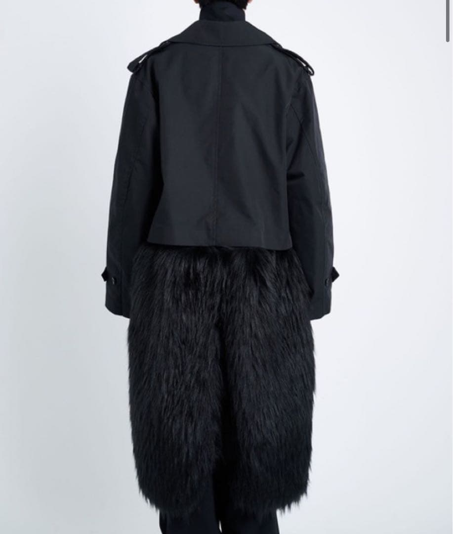 【TOGA】Trench coat with fur size48