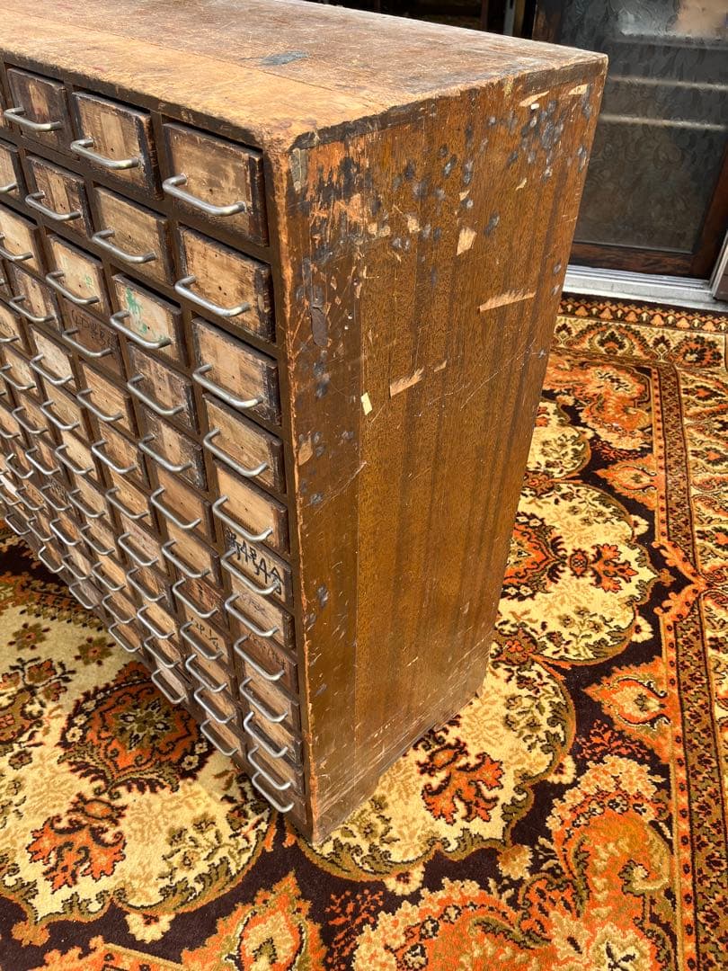 古道具 薬棚 多引き出し 箪笥 当時物 インテリア 昭和レトロ ビンテージ