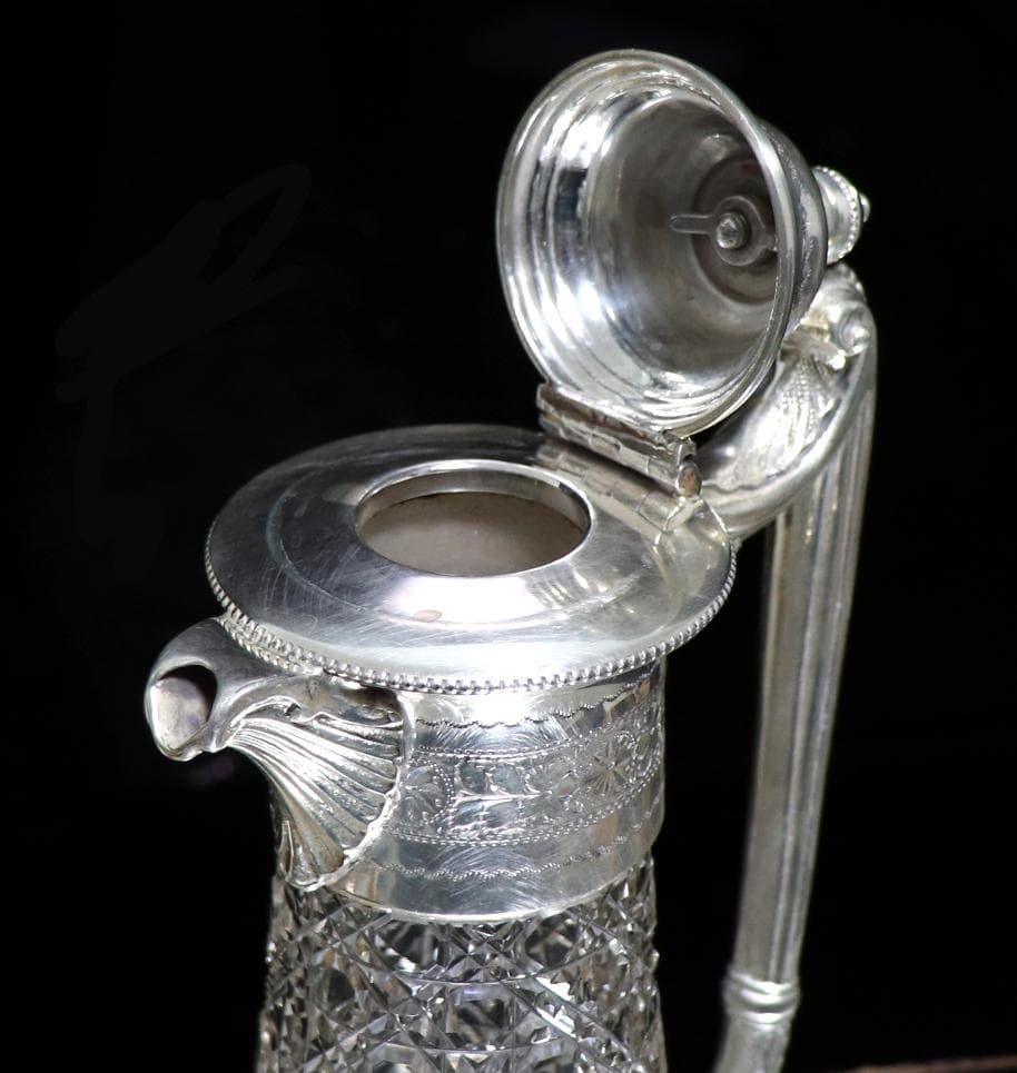 オールド・バカラ 銀装飾 ディアマン・ピエーリー 特大 30cm ピッチャー