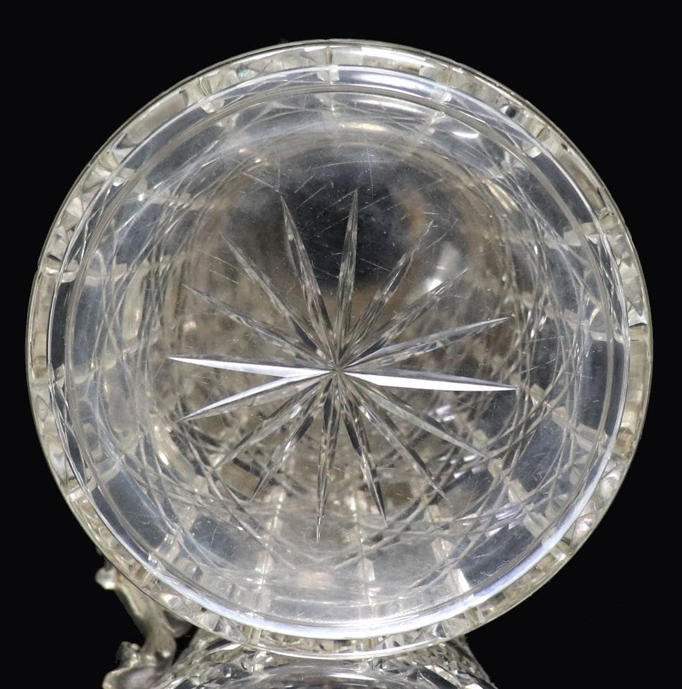 オールド・バカラ 銀装飾 ディアマン・ピエーリー 特大 30cm ピッチャー