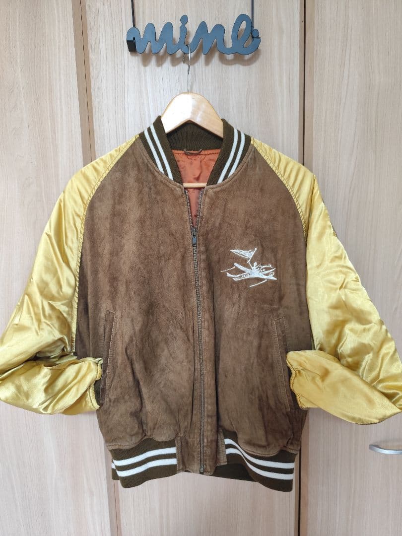 80s ヴィンテージ　HAKKA HOMME ピッグスキン　　スカジャン