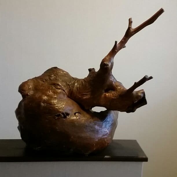 天然木　鹿の置物