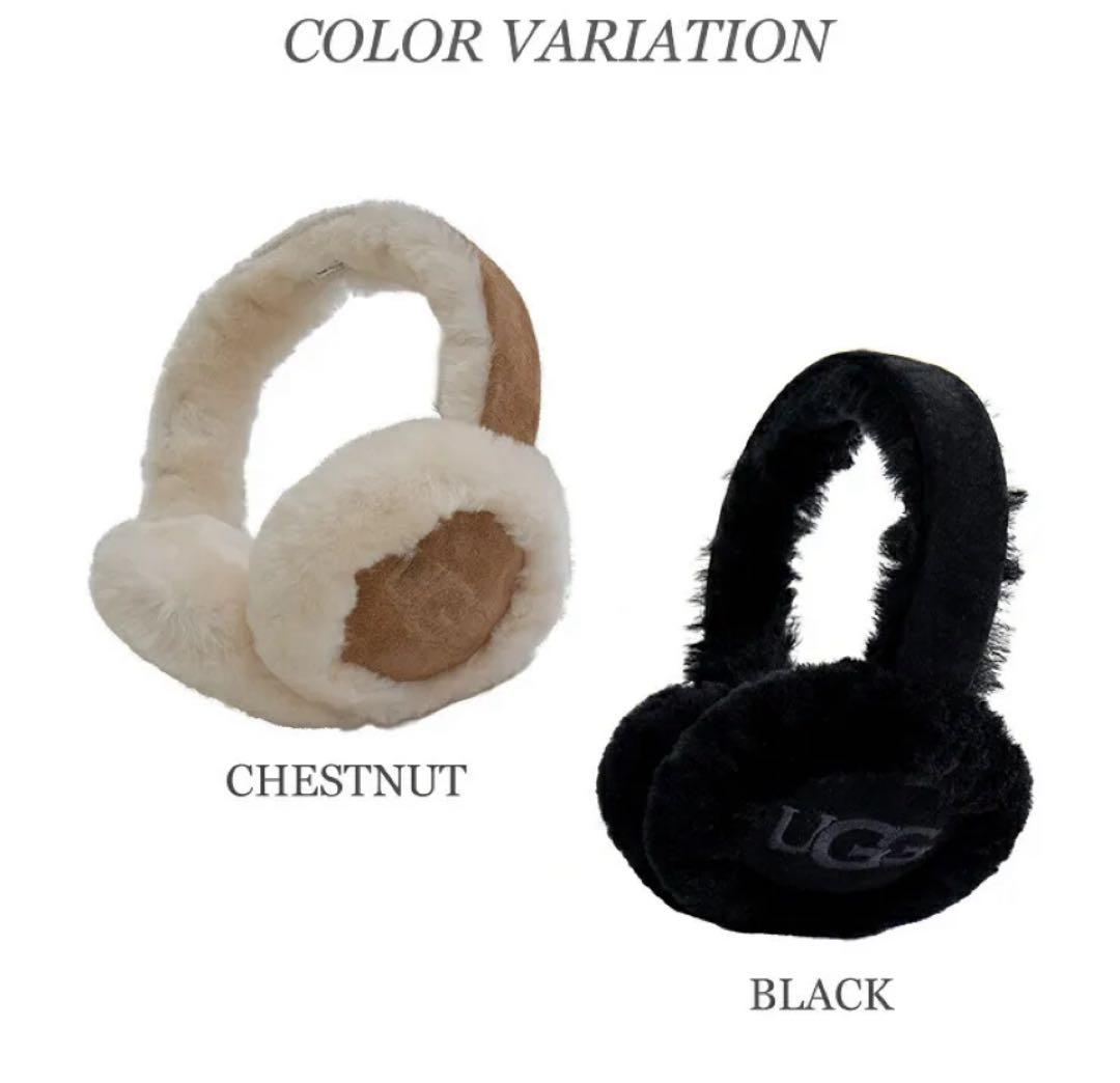 UGG フェイクファー イヤーマフ チェスナット