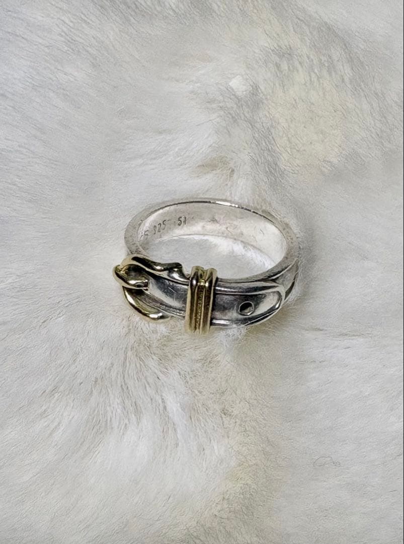 HERMES　サンチュール リング SV925/K18YG