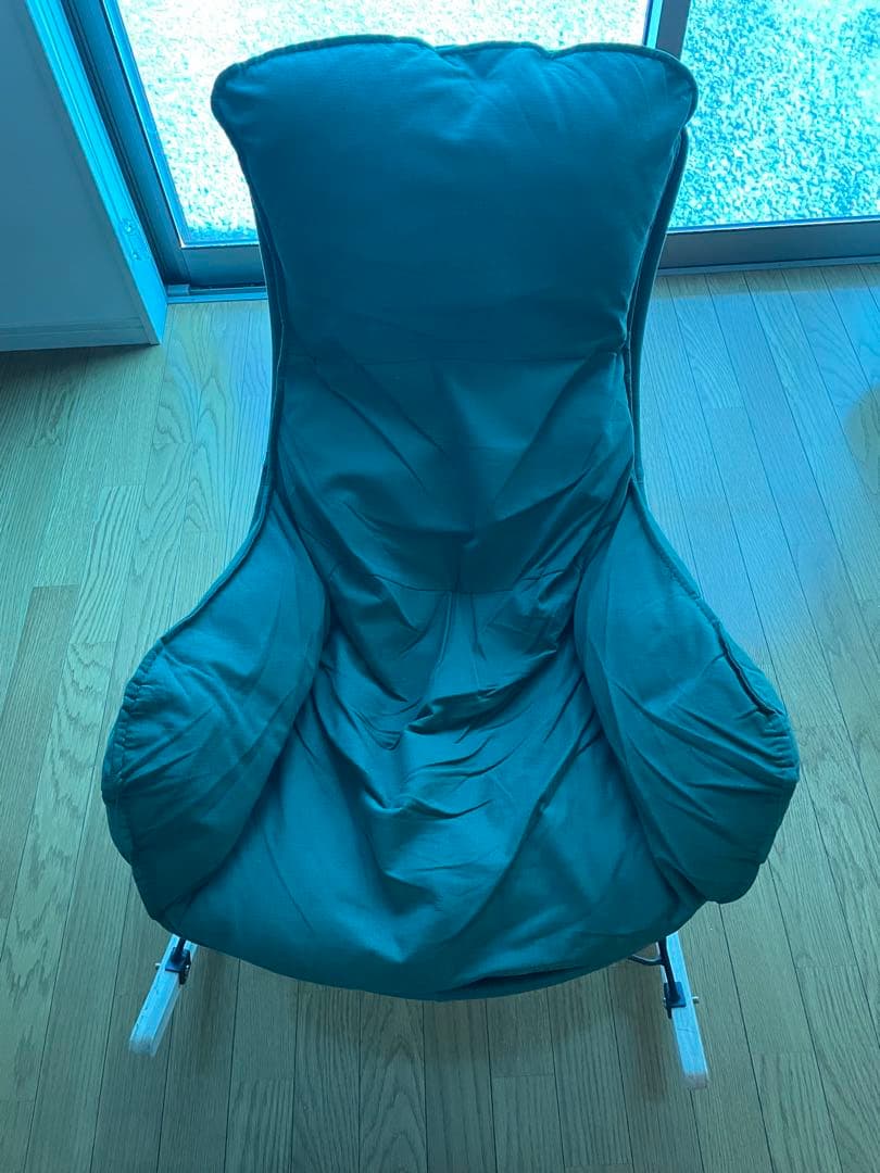 ロッキングチェア　フットマン　2点セット　グリーン