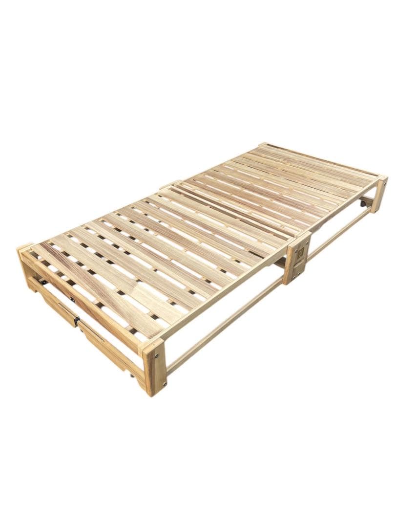 桐らくねプレミアム 折りたたみベッド シングル 木製