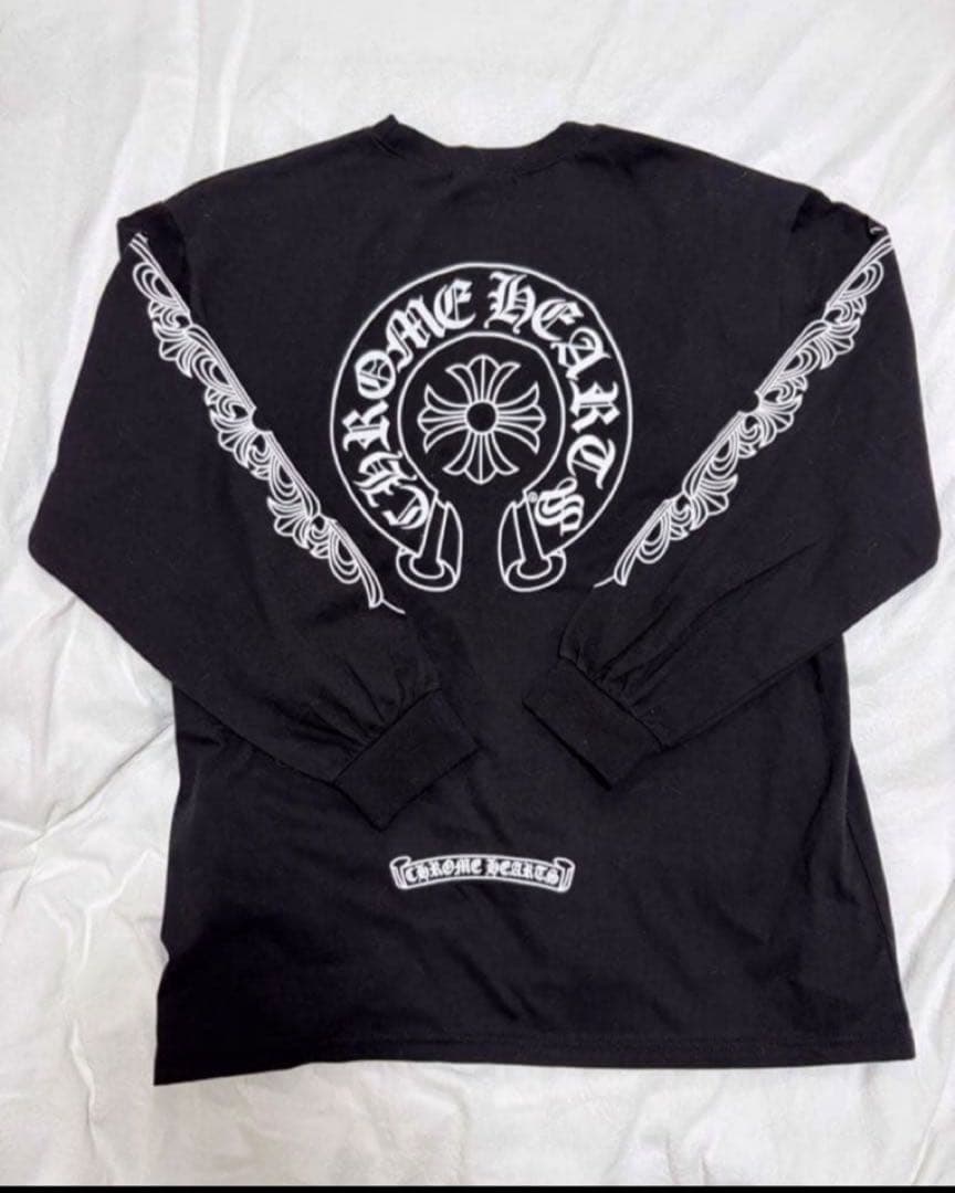 クロムハーツ　フローラルホースシュー長袖Tシャツ カットソー XL BLACK
