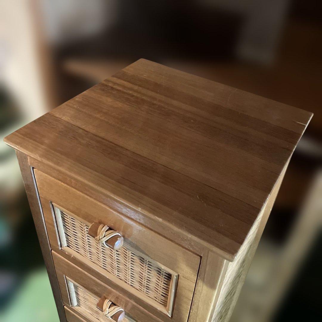 籐家具 ラタン チェスト 5段高さ約120cm