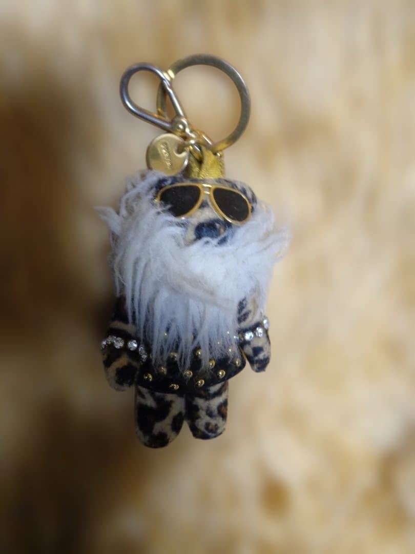 プラダ　ヒョウ柄キャラクターキーホルダー