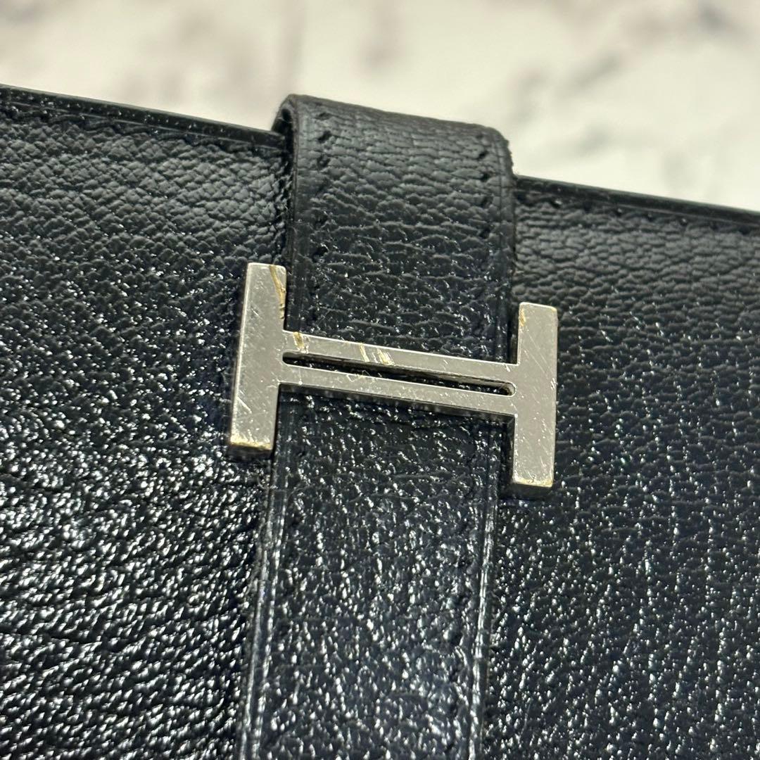 112 HERMES ベアン　レクトベルソ　三つ折り財布　あんしん鑑定済み