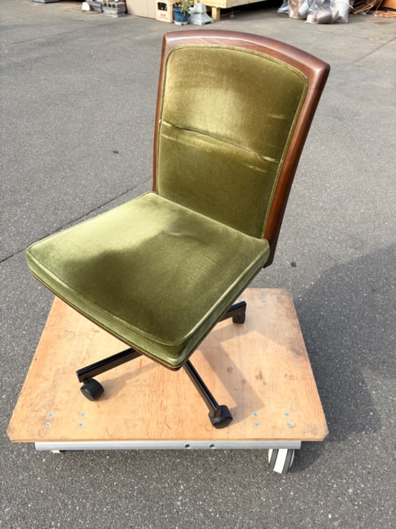 maruni　マルニ　地中海シリーズ　デスクチェア　事務椅子　レトロ　ベロア