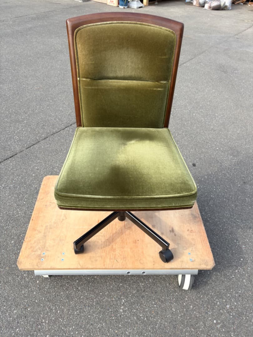 maruni　マルニ　地中海シリーズ　デスクチェア　事務椅子　レトロ　ベロア