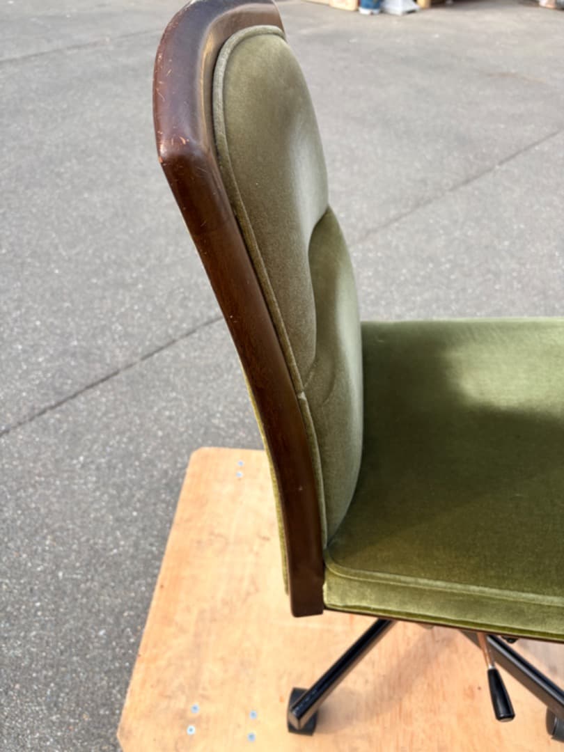 maruni　マルニ　地中海シリーズ　デスクチェア　事務椅子　レトロ　ベロア