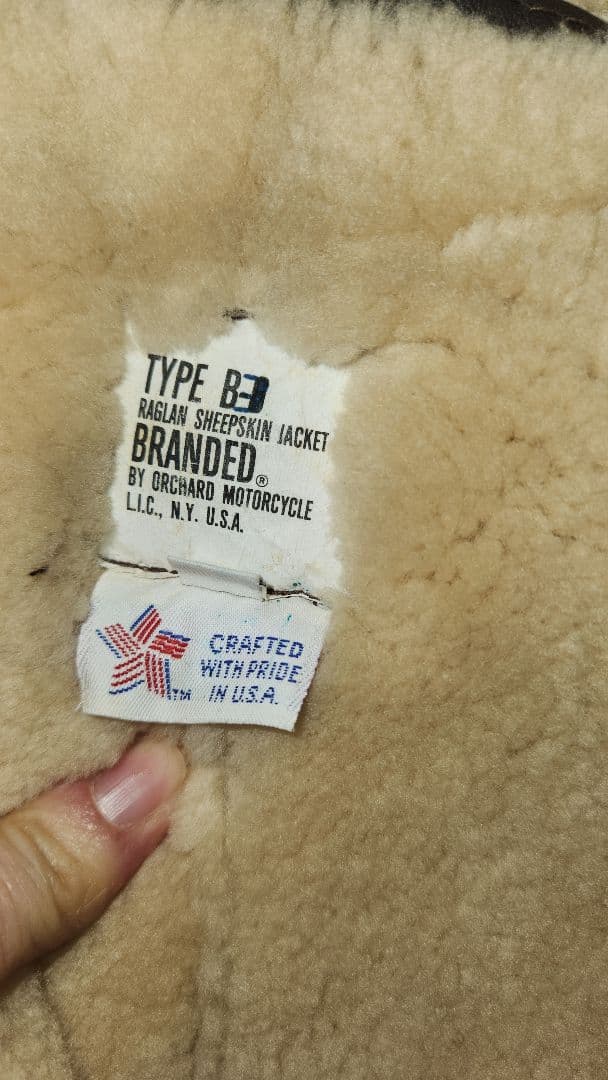 Orchard Motorcycle USAムートンジャケットコヨーテファー34