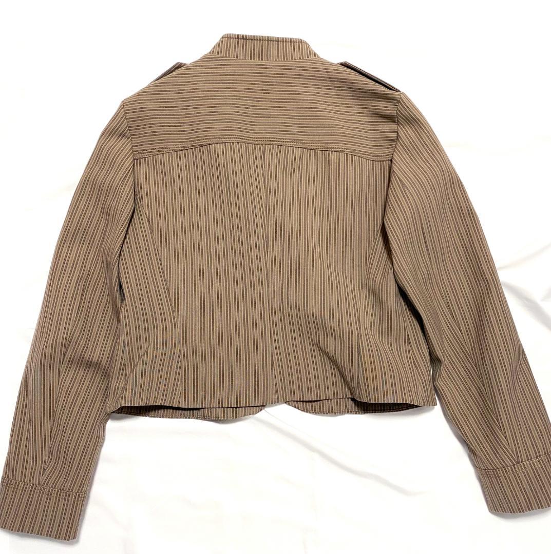 ZARA ストライプ柄フィットブレザー L