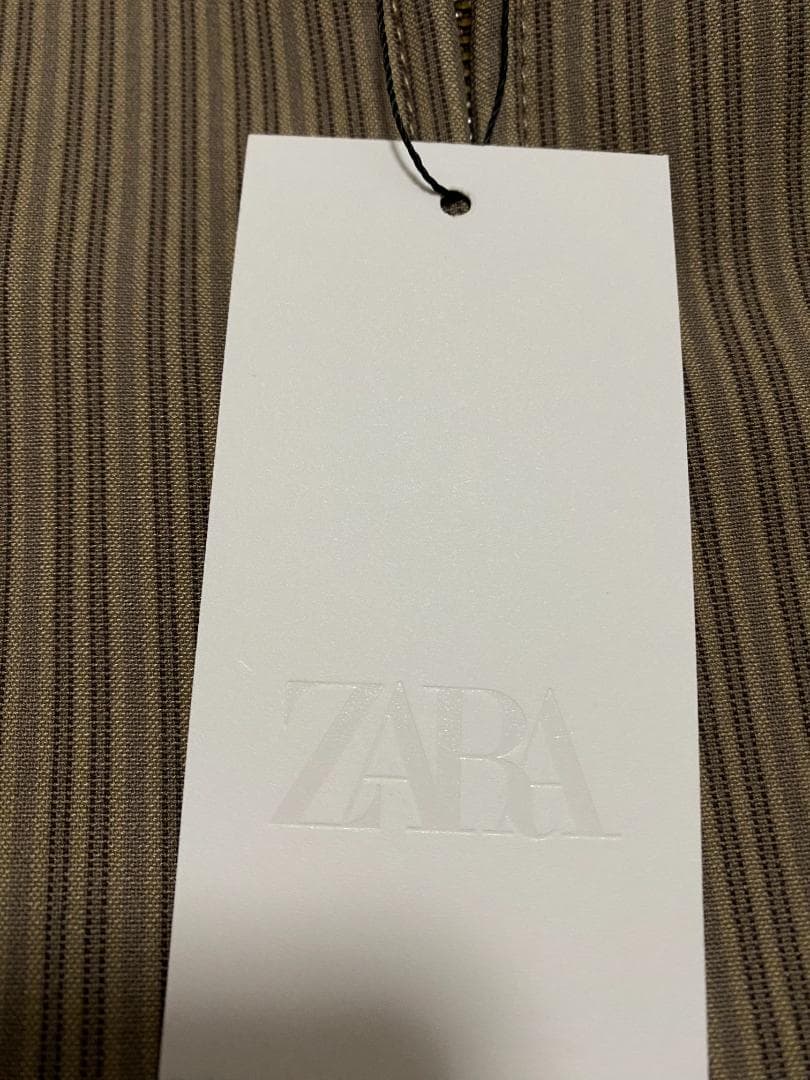 ZARA ストライプ柄フィットブレザー L