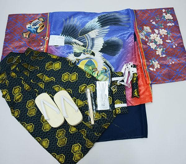 七五三 五歳 男児 羽織袴フルセット M寸 金刺繍 袴変更可能 NO34274
