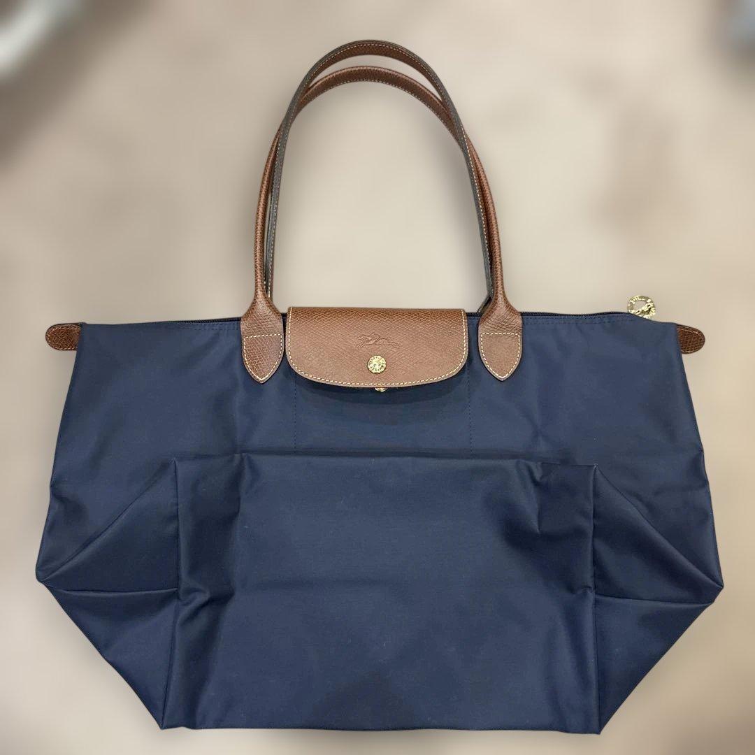LONGCHAMP ル プリアージュハンドバッグ Lサイズ ネイビー