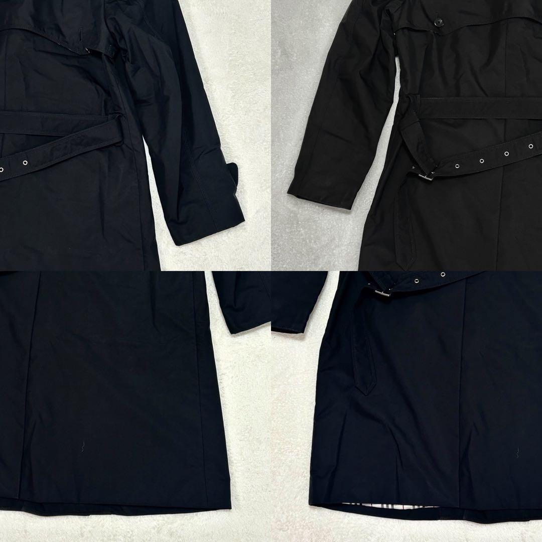 BURBERRY BLACK LABEL トレンチコート　ノバチェック　L 黒