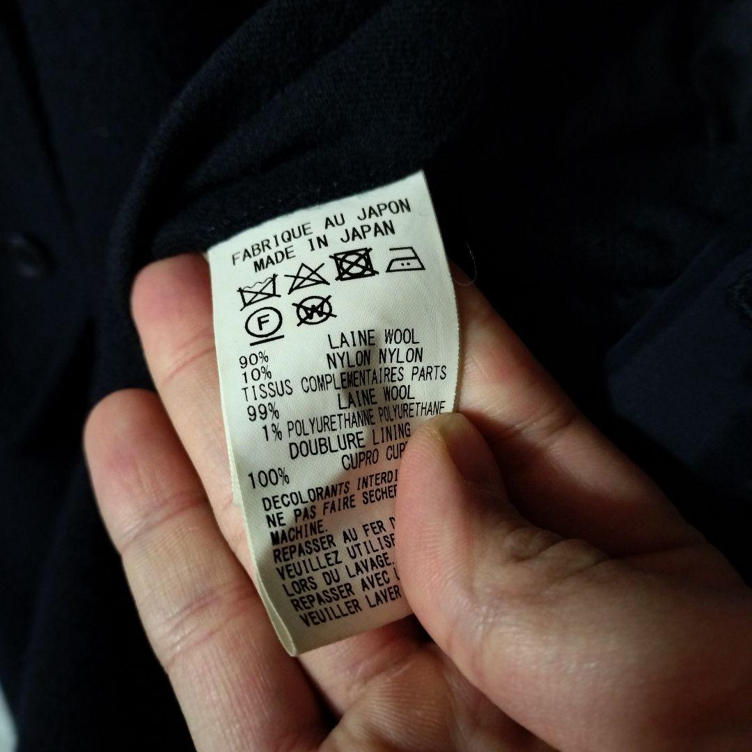 ワイズY's ヨウジヤマモト ノーカラーロングコート ダブルボタン ラグラン袖