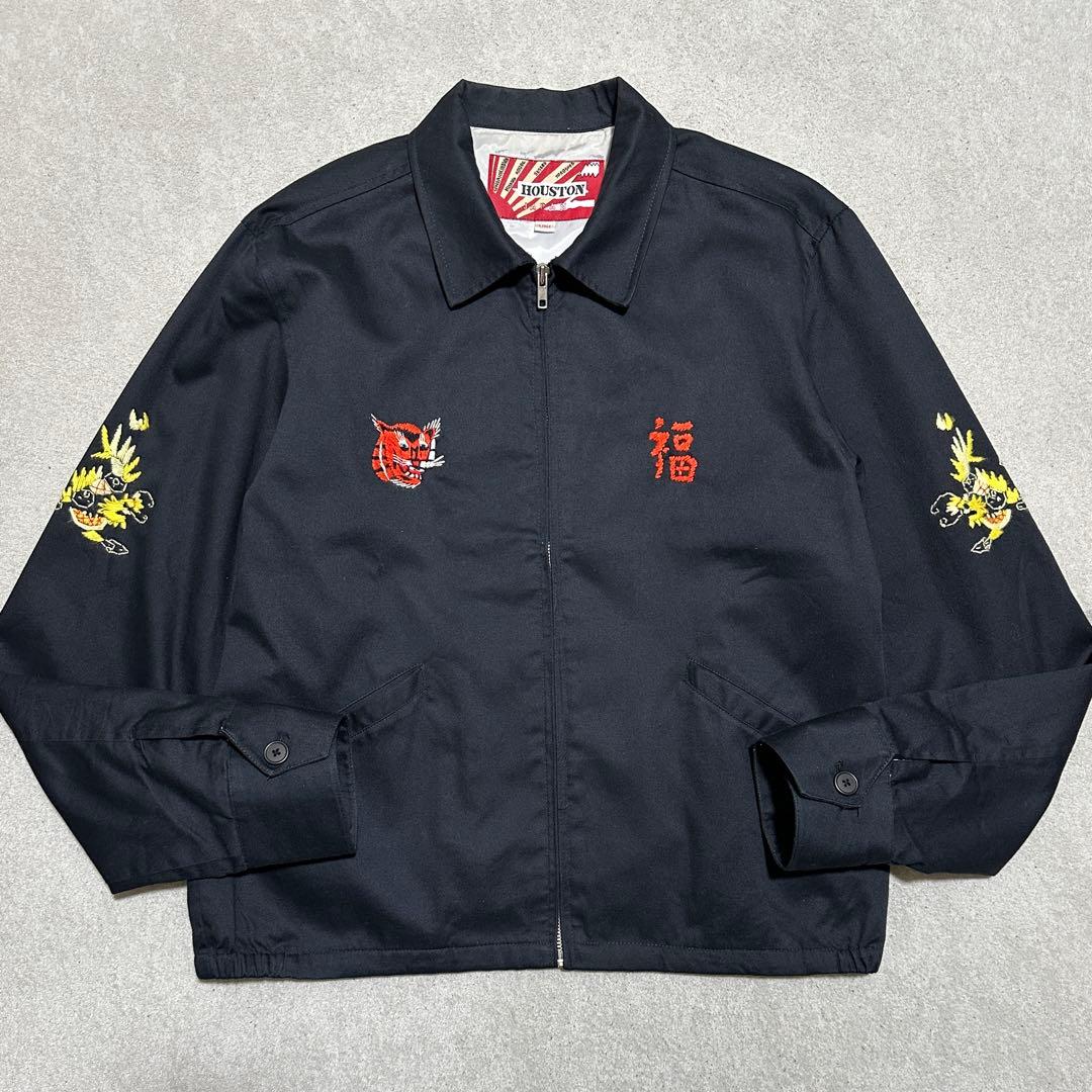 H*4様 希少旧タグ✨　メンズL　ベトジャン　HOUSTON　虎　地図　MAP