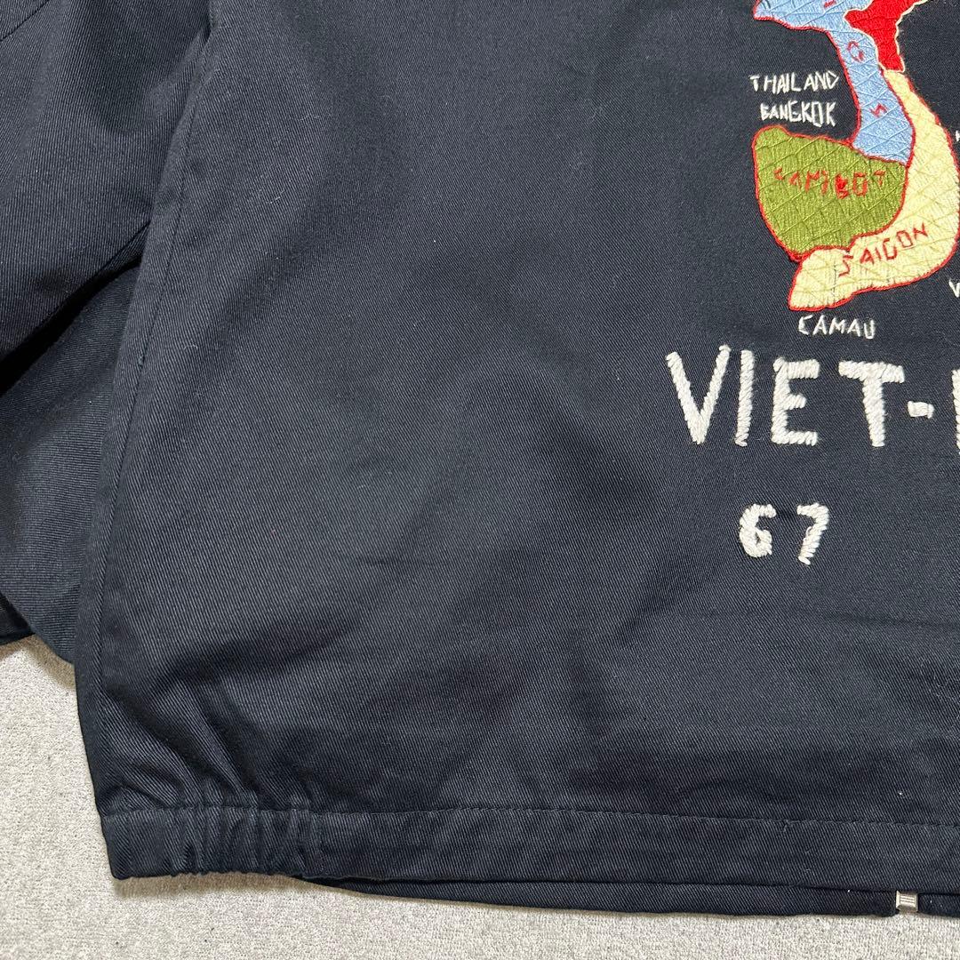 H*4様 希少旧タグ✨　メンズL　ベトジャン　HOUSTON　虎　地図　MAP