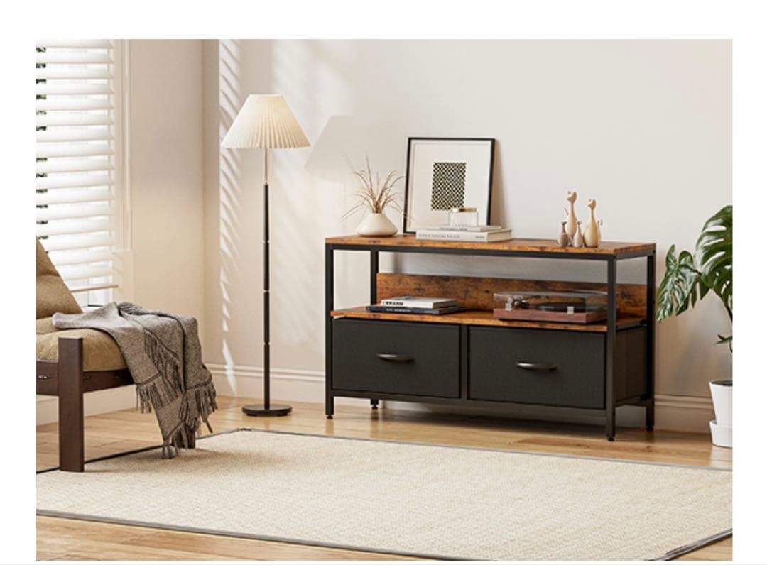 収納チェスト　ロータイプ テレビ台 引き出し 北欧 おしゃれ ブラック