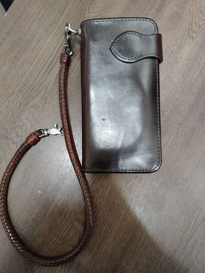 FUNNY　バーガンディ　長財布 ライダースウォレット　ウォレットロープセット