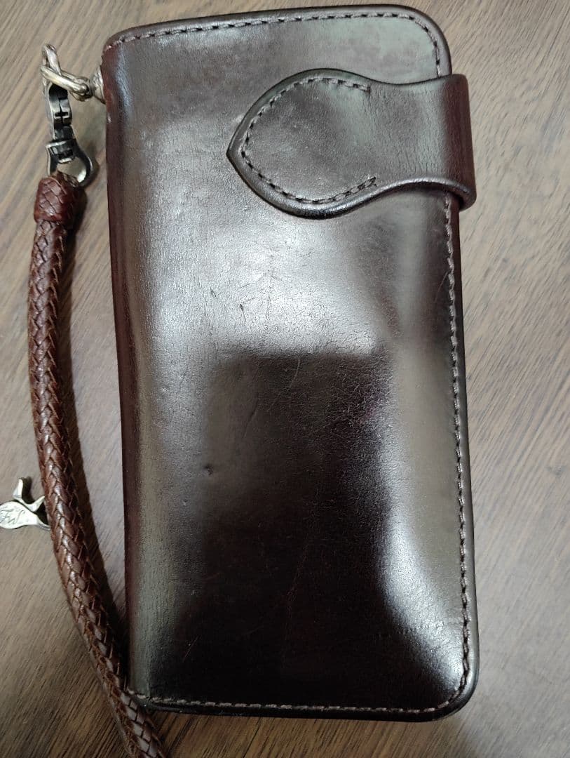 FUNNY　バーガンディ　長財布 ライダースウォレット　ウォレットロープセット