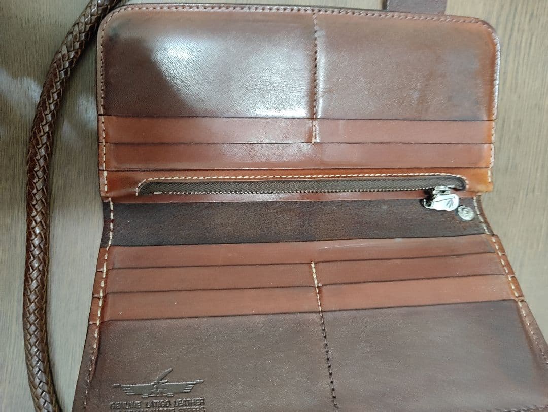 FUNNY　バーガンディ　長財布 ライダースウォレット　ウォレットロープセット