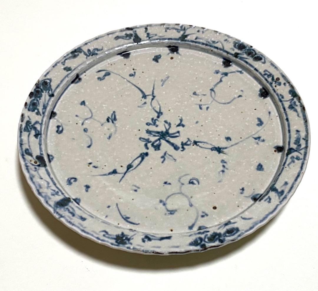 岡 晋吾 天平窯　青磁　唐草文　大皿