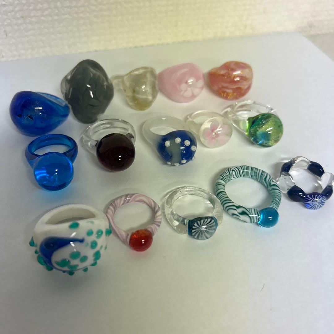ガラスリング 15個