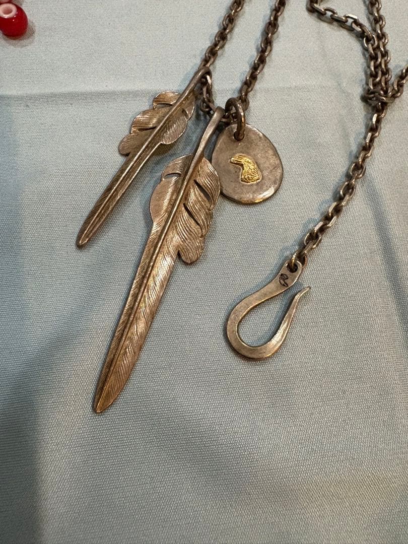 LARRY SMITH シルバー ネックレス　フェザー