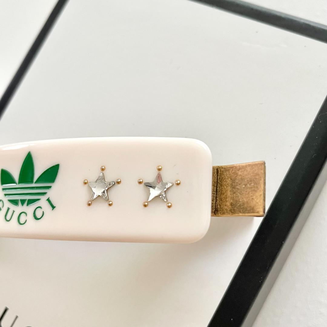 グッチ アディダス コラボ ヘアクリップ ヘアアクセサリー ヘアピン バレッタ星