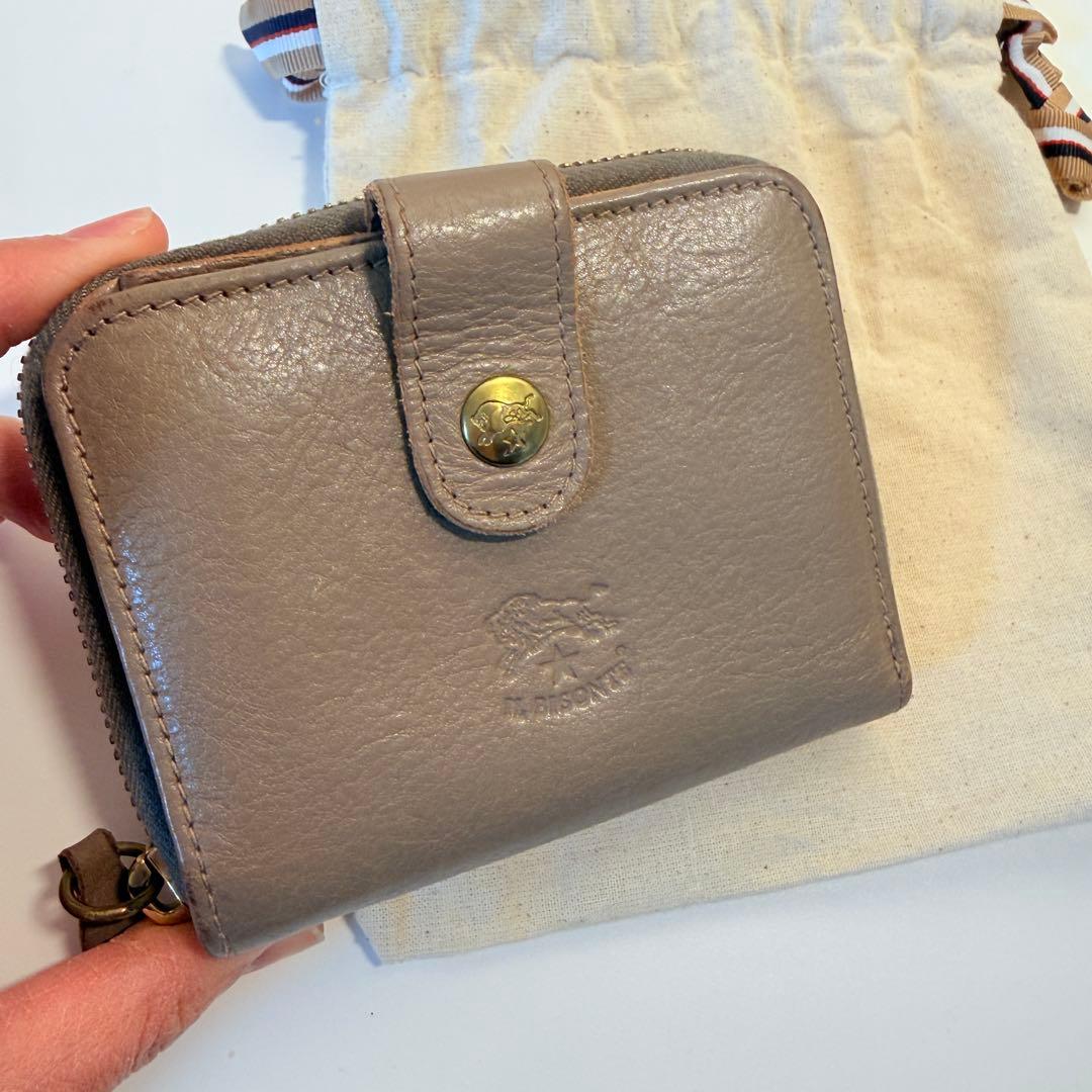 イルビゾンテ　折りたたみ財布　グレージュ　ほぼ未使用