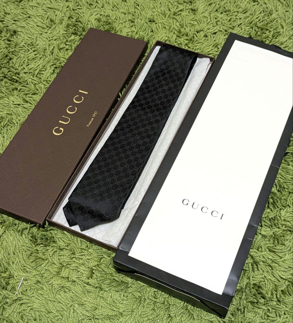 GUCCI グッチ ネクタイ GGパターン柄シルクネクタイ